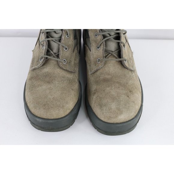 Vintage 90s Streetwear 9.5 Distressed Suede Leather Steel Toe Combat Boots USA main image 7